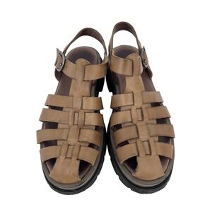 Free People Delaney Fisherman Platform Sandals Chunky Lug Sole Size 37
